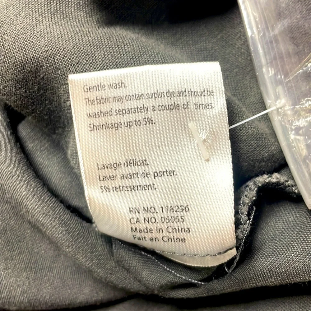 NWT Oxmo Dark Gray Balucci Tie Button Skirt With Picket Sz 42 - Picture 6 of 8